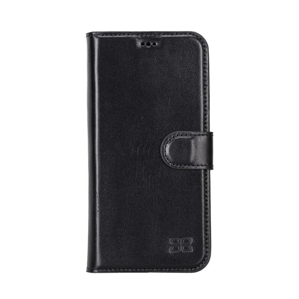 Magic iPhone 14 Pro Max Detachable Genuine Darker Color Leather Wallet Case