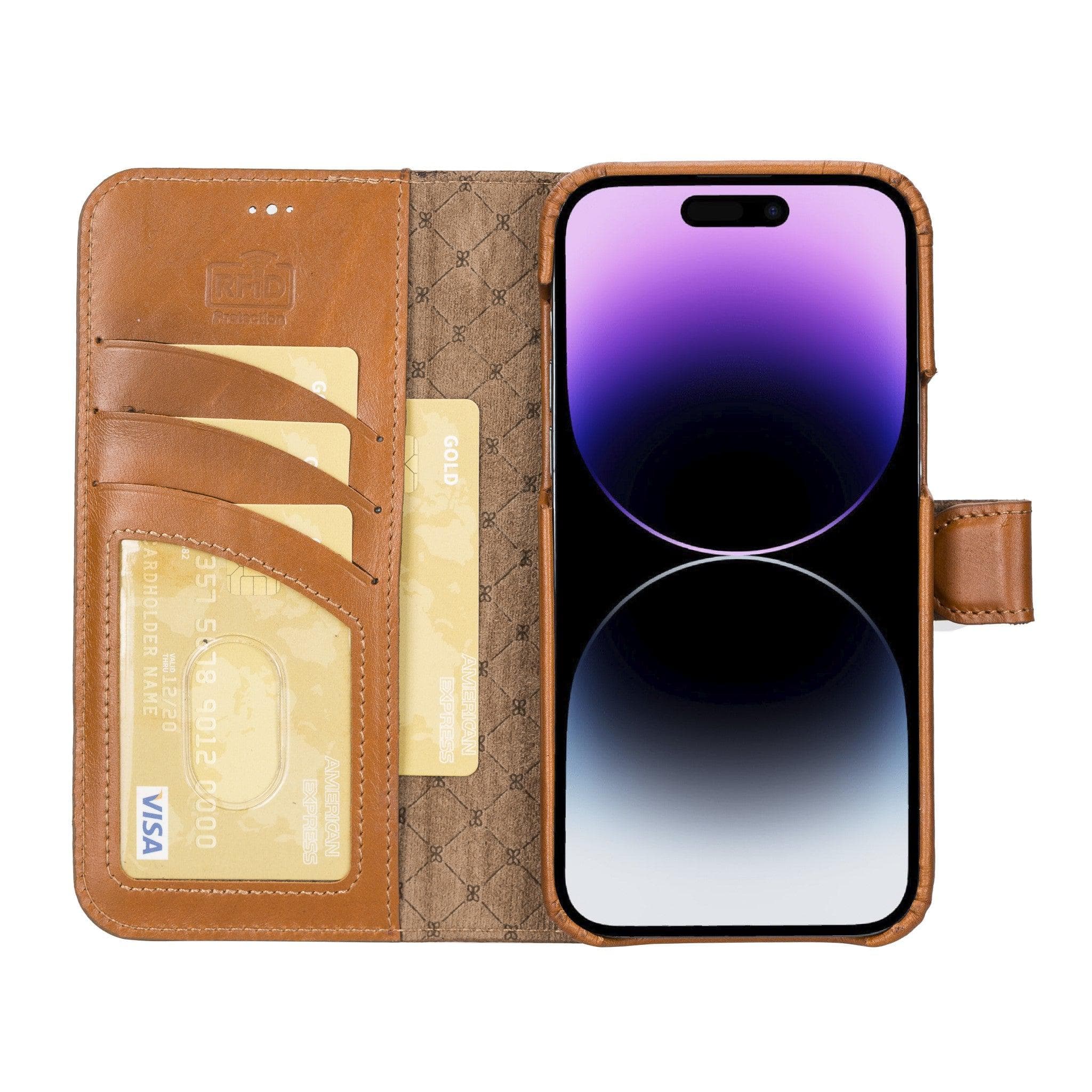 F360 Magic Genuine Leather iPhone 14 Pro Detachable Wallet Case