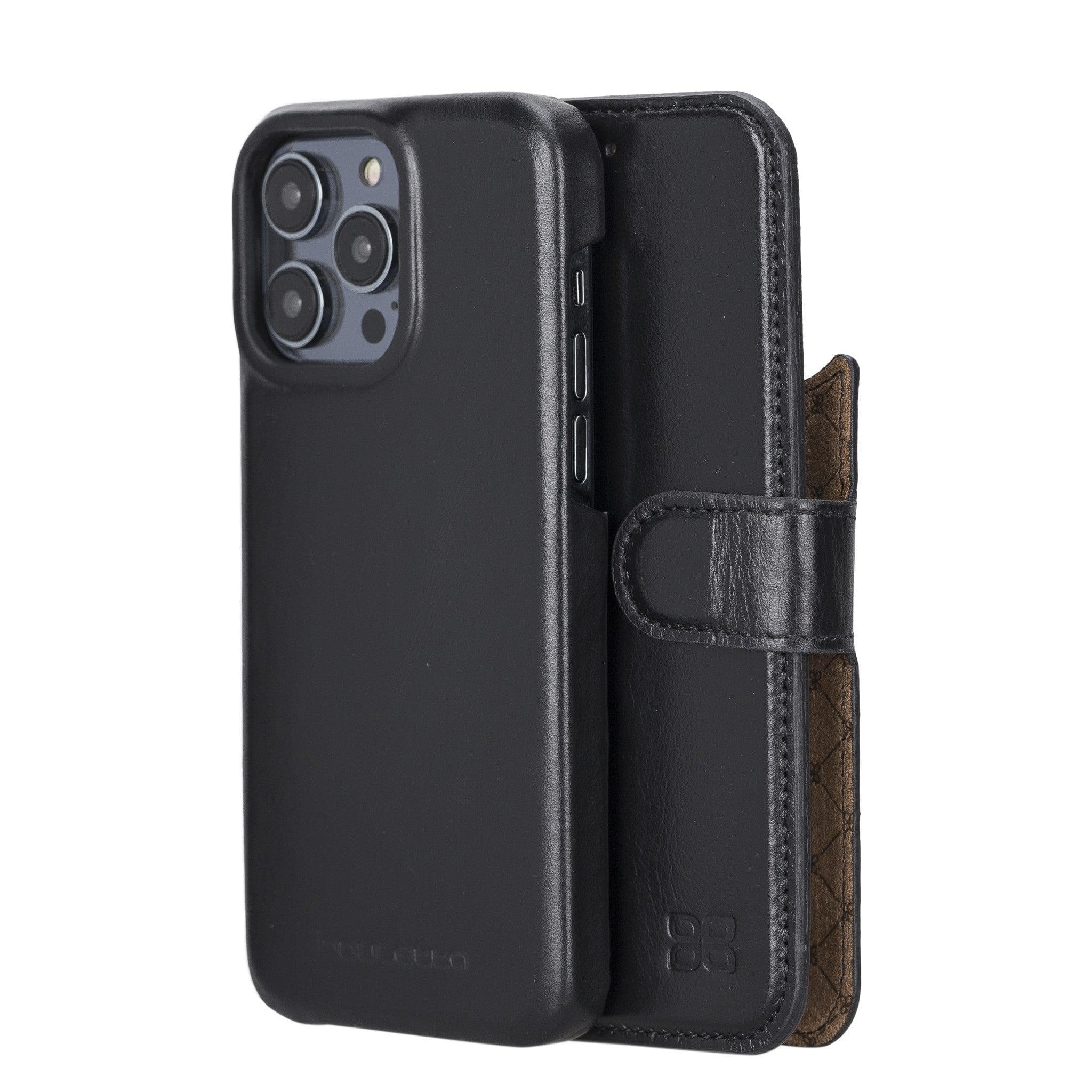 F360 Magic Genuine Leather iPhone 14 Pro Max Detachable Wallet Case