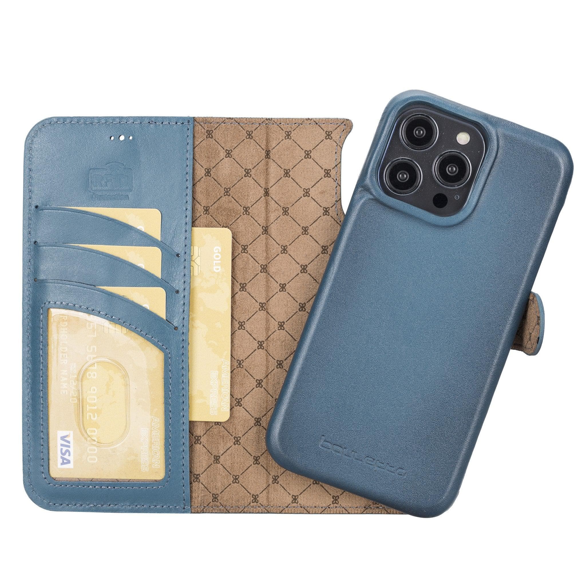 F360 Magic Genuine Leather iPhone 14 Pro Max Detachable Wallet Case