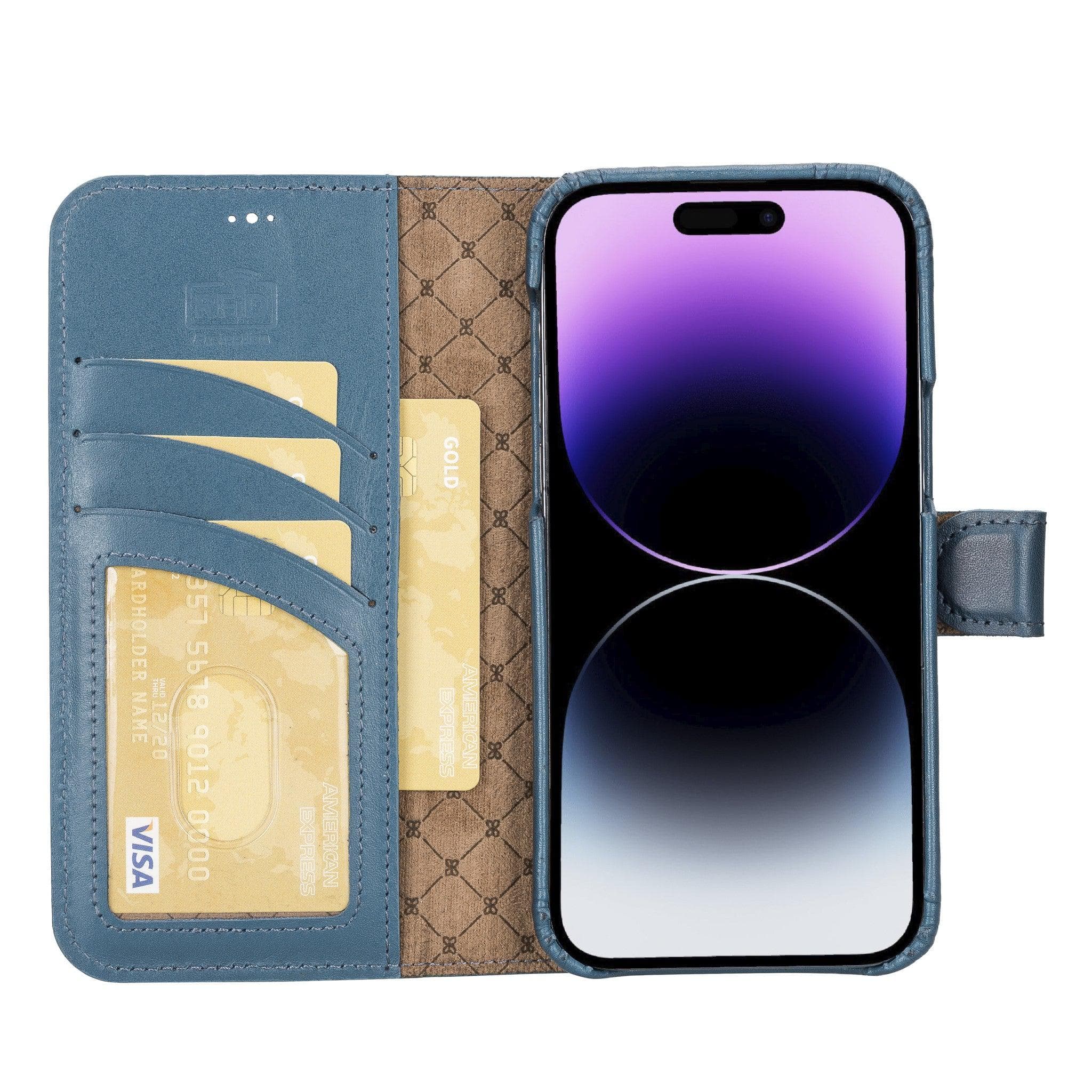 F360 Magic Genuine Leather iPhone 14 Pro Detachable Wallet Case