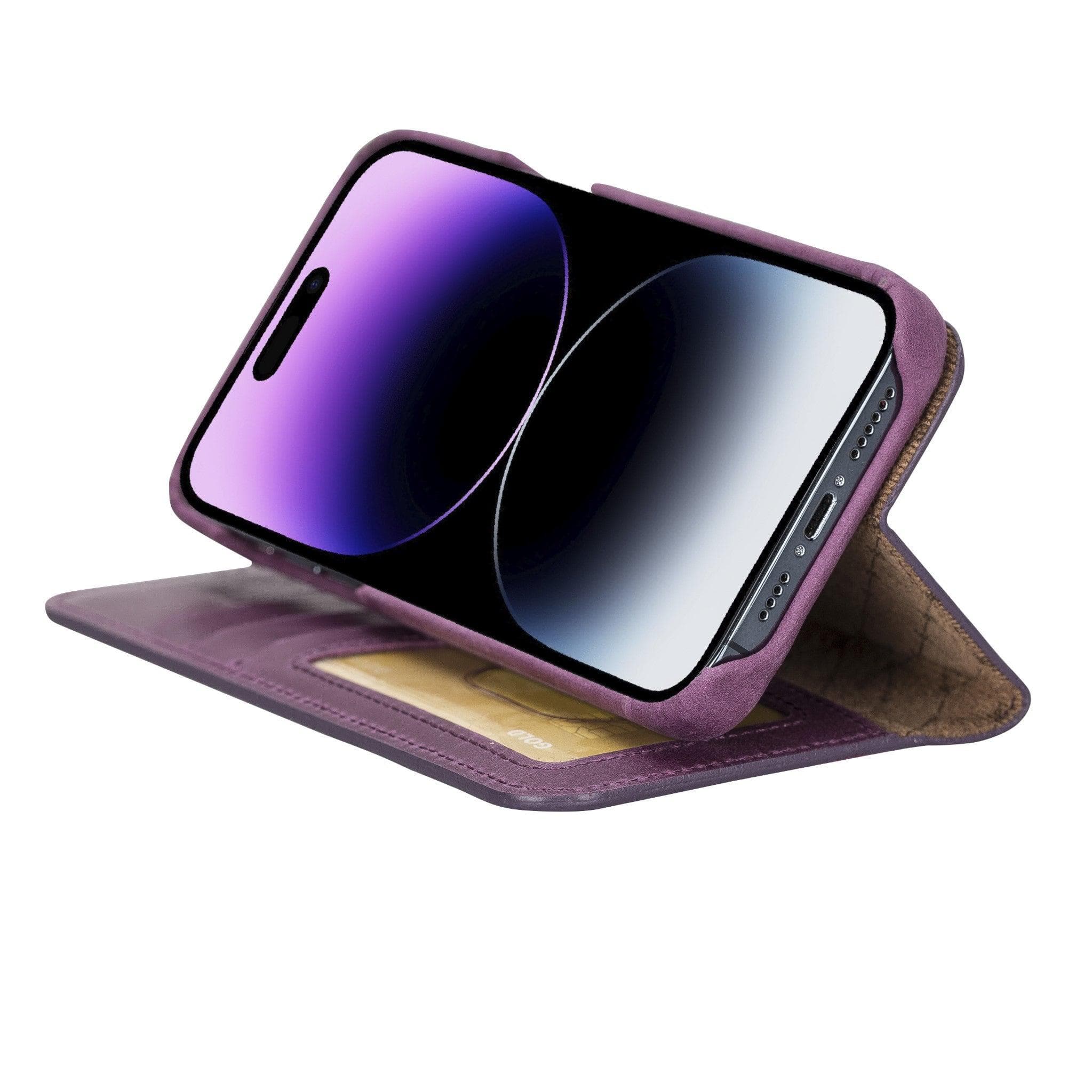 F360 Magic Genuine Leather iPhone 14 Pro Detachable Wallet Case