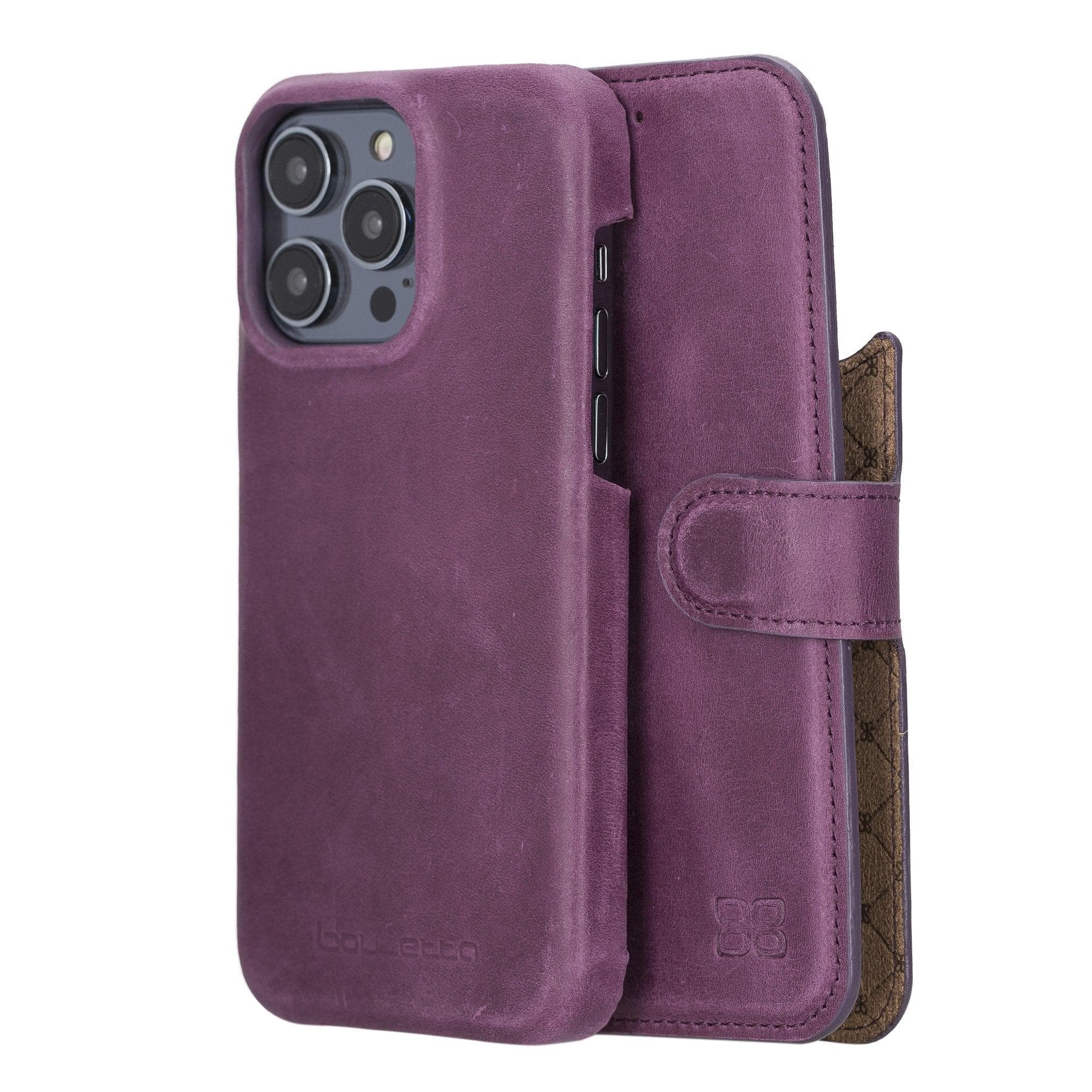 F360 Magic Genuine Leather iPhone 14 Pro Max Detachable Wallet Case