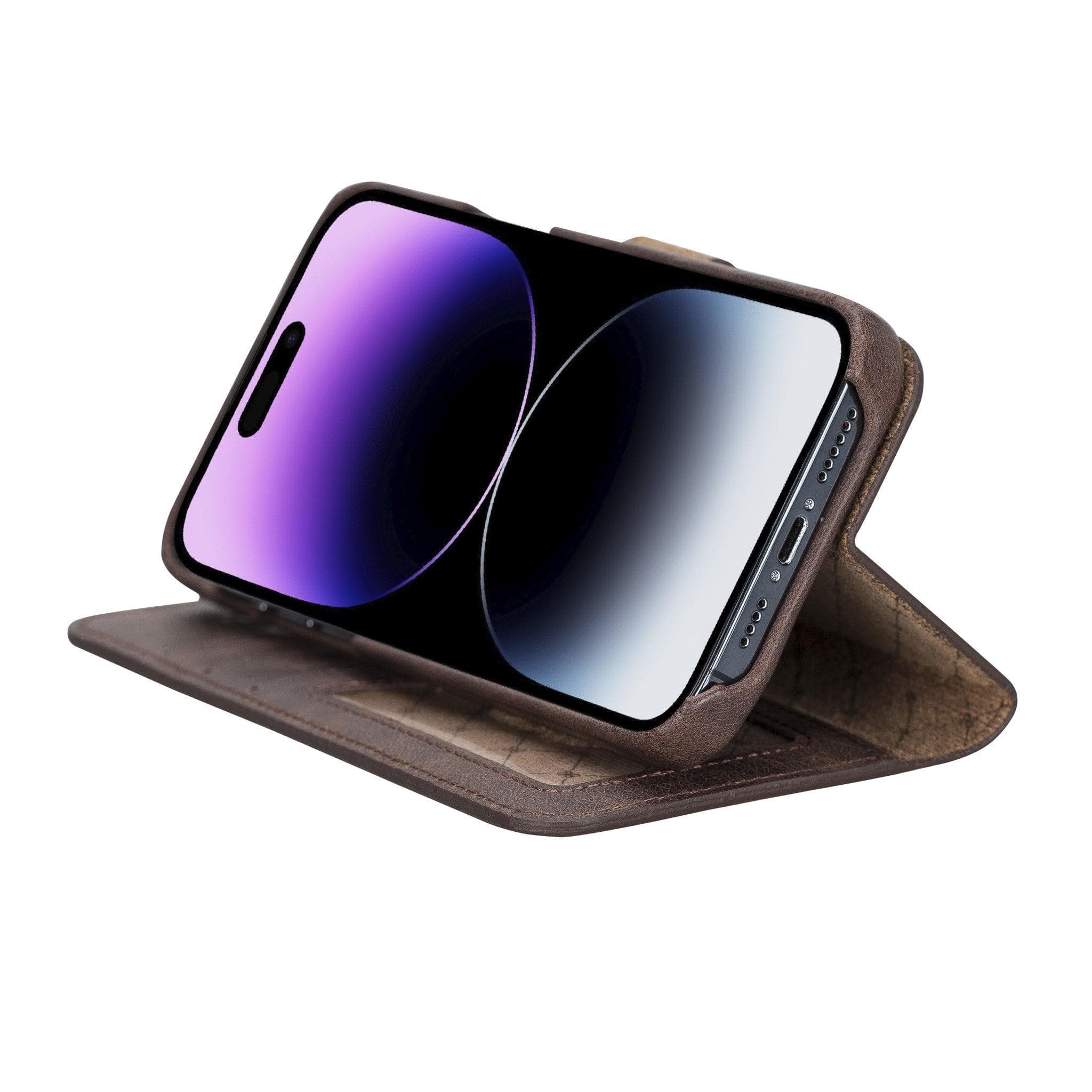 F360 Magic Genuine Leather iPhone 14 Pro Detachable Wallet Case