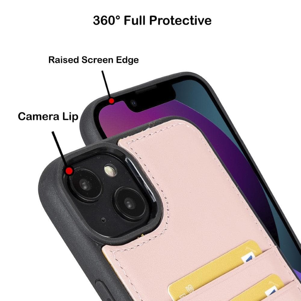 Flex Cover Genuine Leather iPhone 14 Case with Card Holder