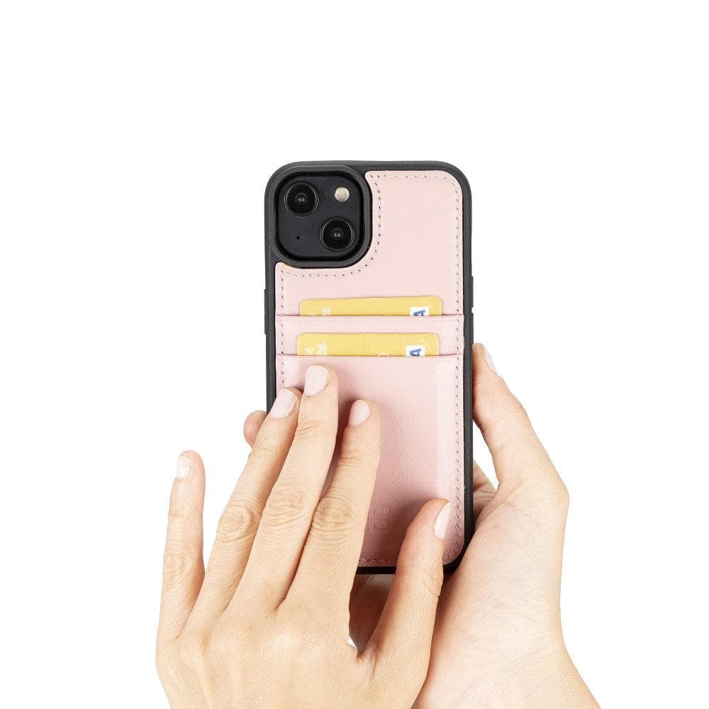 Flex Cover Genuine Leather iPhone 14 Case with Card Holder