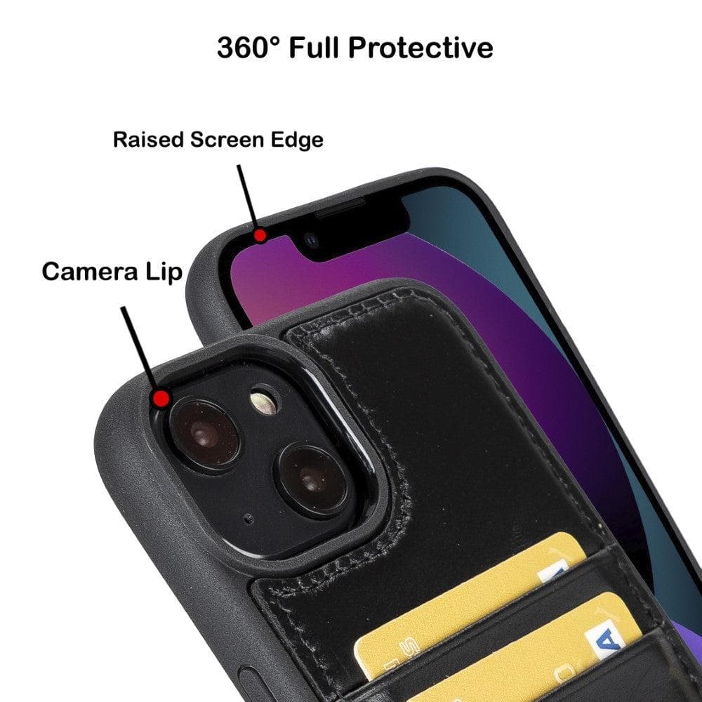 Flex Cover Genuine Leather iPhone 14 Plus Case with Card Holder