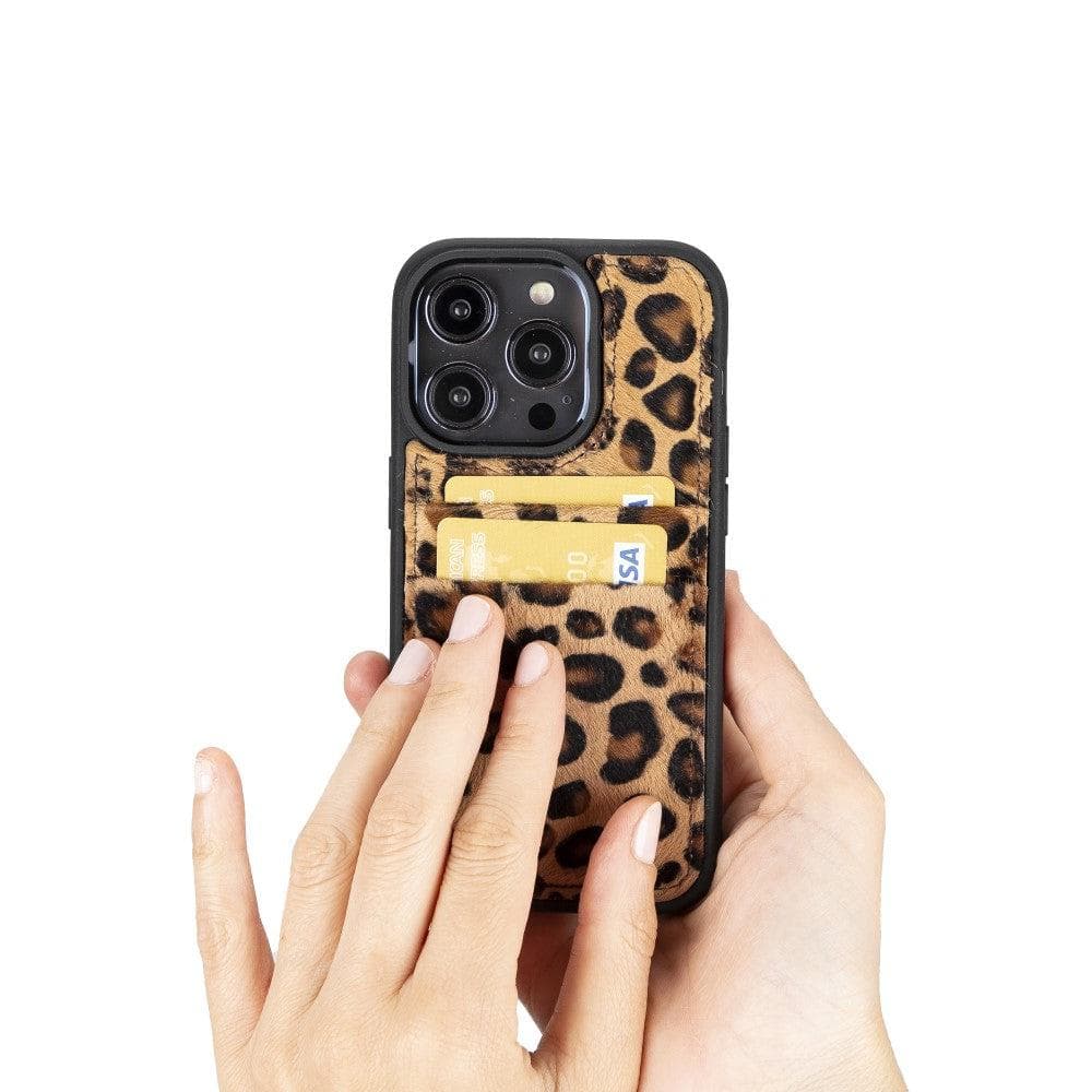 Flex Cover Genuine Leather iPhone 14 Pro Case with Card Holder