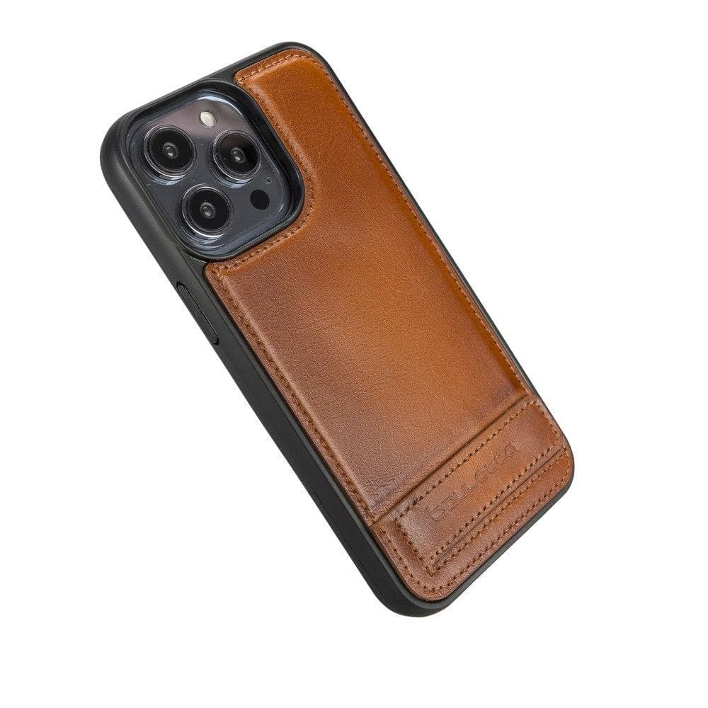 Flex Base Genuine Leather iPhone 14 Plus Case with Stand