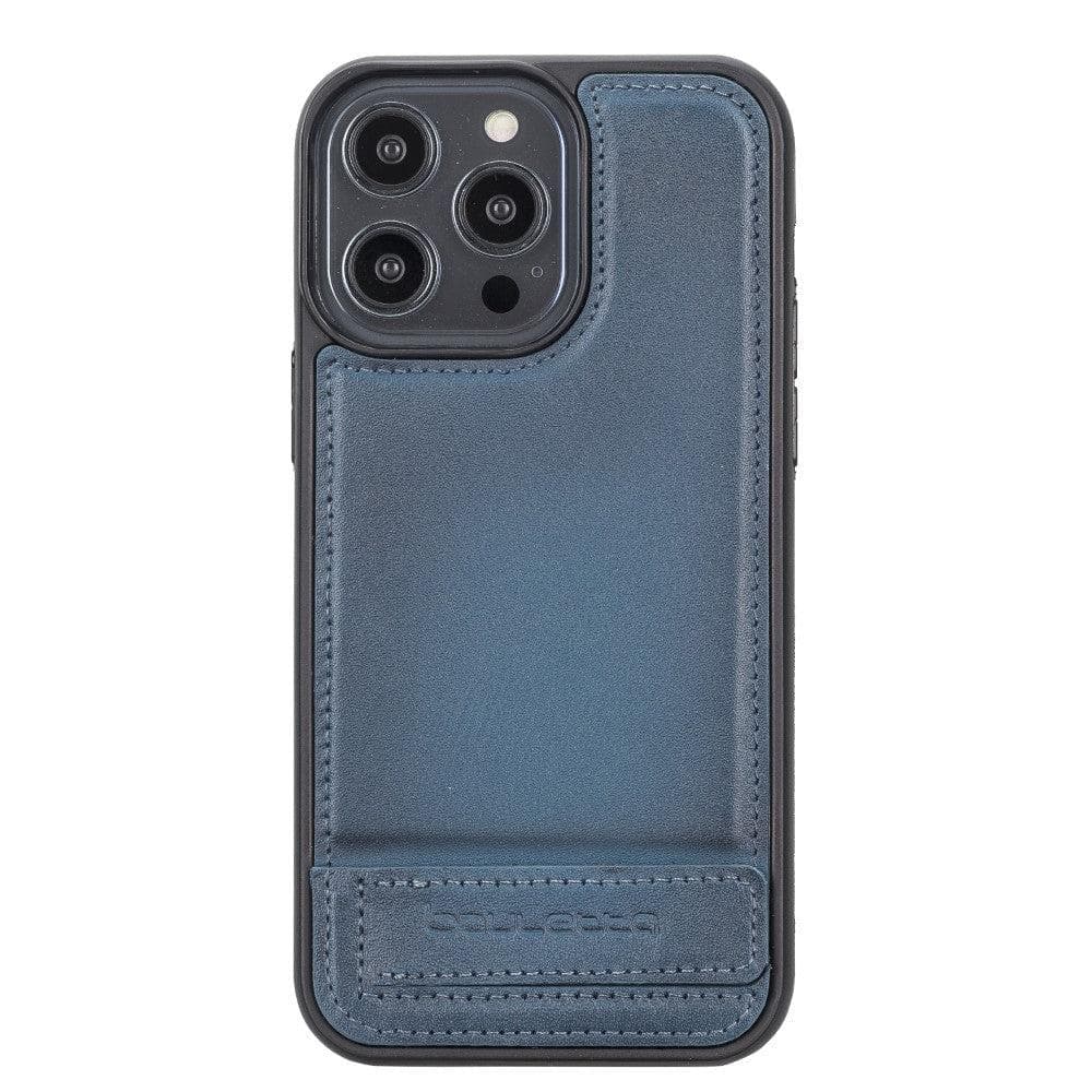 Flex Base Genuine Leather iPhone 14 Pro Max Case with Stand