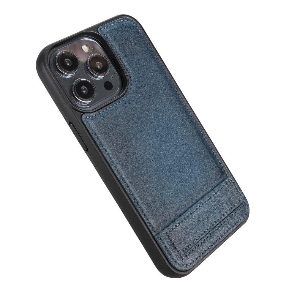 Flex Base Genuine Leather iPhone 14 Pro Case with Stand