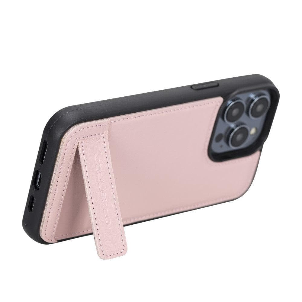Flex Base Genuine Leather iPhone 14 Case with Stand
