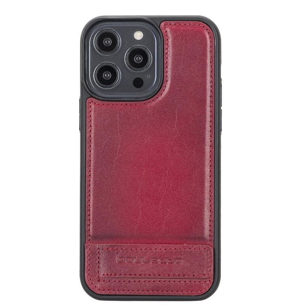 Flex Base Genuine Leather iPhone 14 Plus Case with Stand