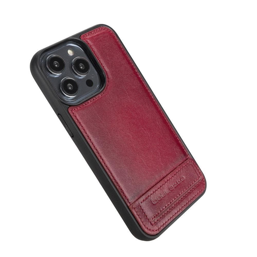 Flex Base Genuine Leather iPhone 14 Plus Case with Stand