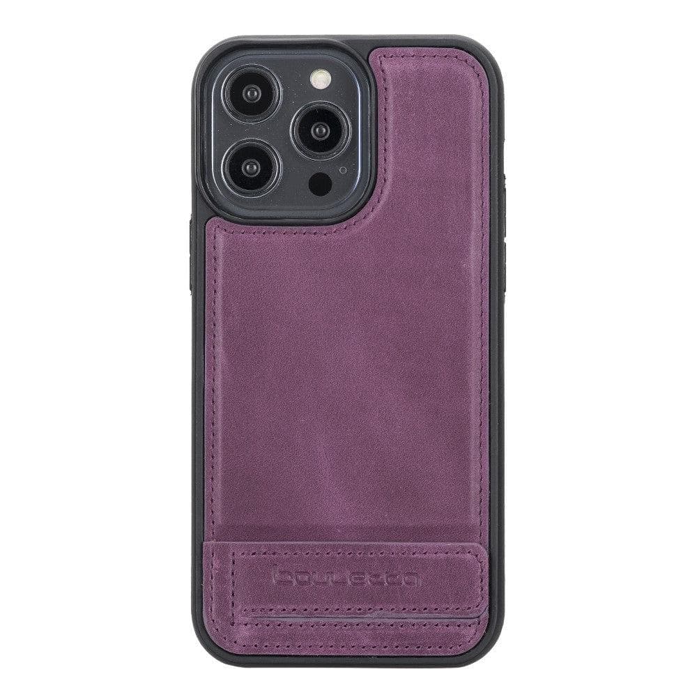 Flex Base Genuine Leather iPhone 14 Plus Case with Stand