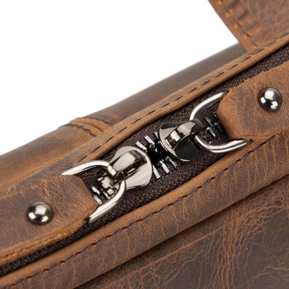 Apollo Genuine Leather Business Briefcase / Laptop Case 14"