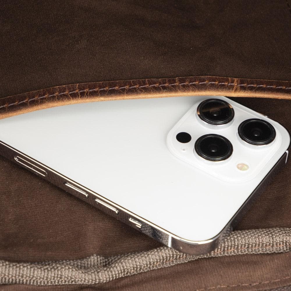 Apollo Genuine Leather Business Briefcase / Laptop Case 14"