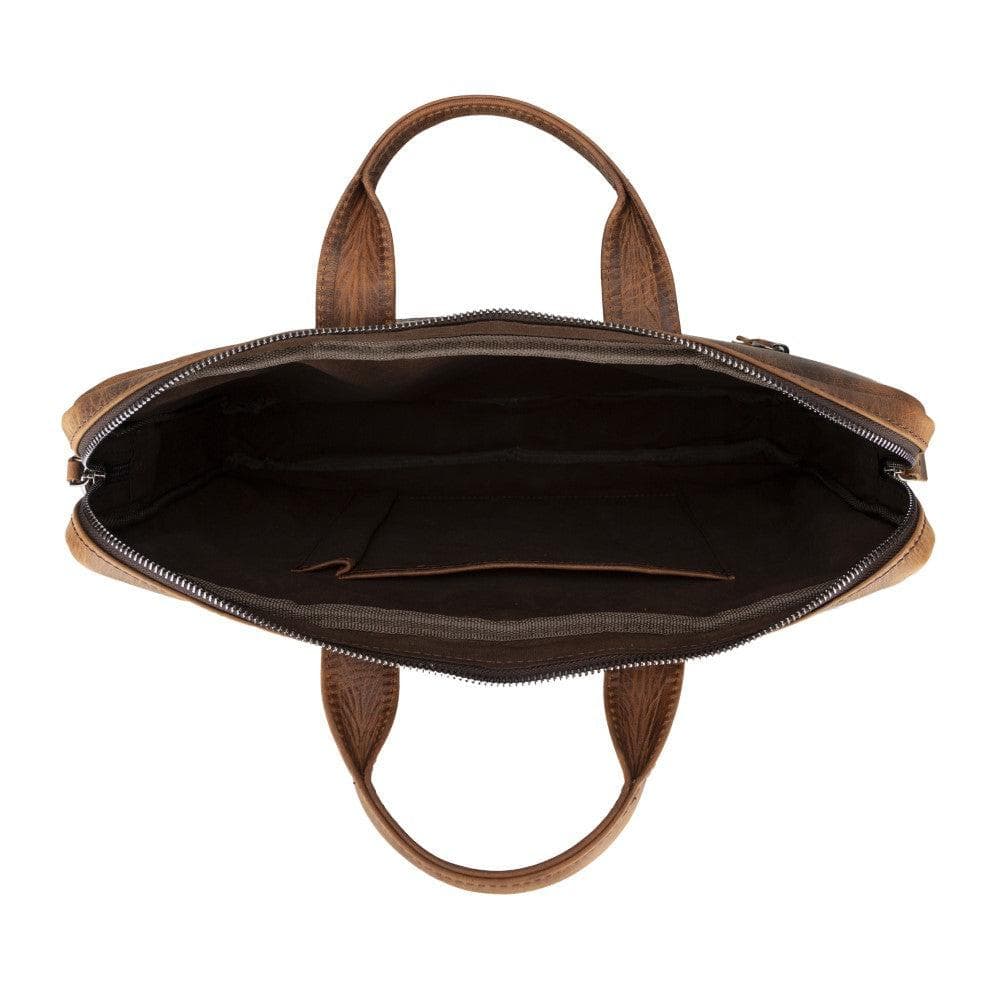 Apollo Genuine Leather Business Briefcase / Laptop Case 14"