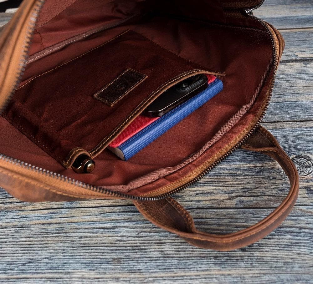 Apollo Genuine Leather Business Briefcase / Laptop Case 14"