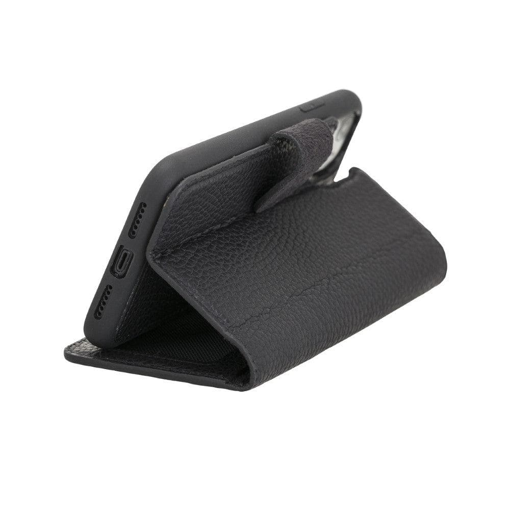 Magic iPhone 12 / 12 Pro Detachable Genuine Leather Wallet Case