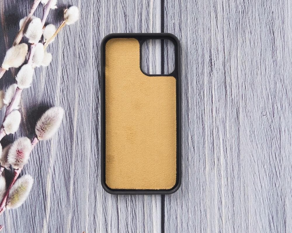 Magic iPhone 12 Mini Çıkarılabilir Hakiki Deri Cüzdan Kılıf