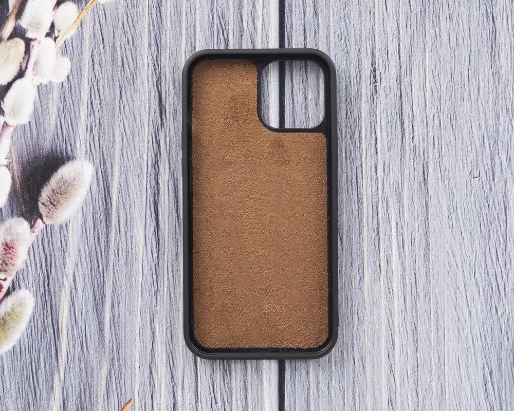 Magic iPhone 12 Mini Çıkarılabilir Hakiki Deri Cüzdan Kılıf