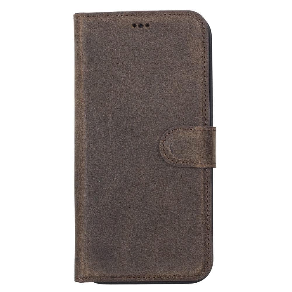 Magic iPhone 12 / 12 Pro Detachable Genuine Leather Wallet Case