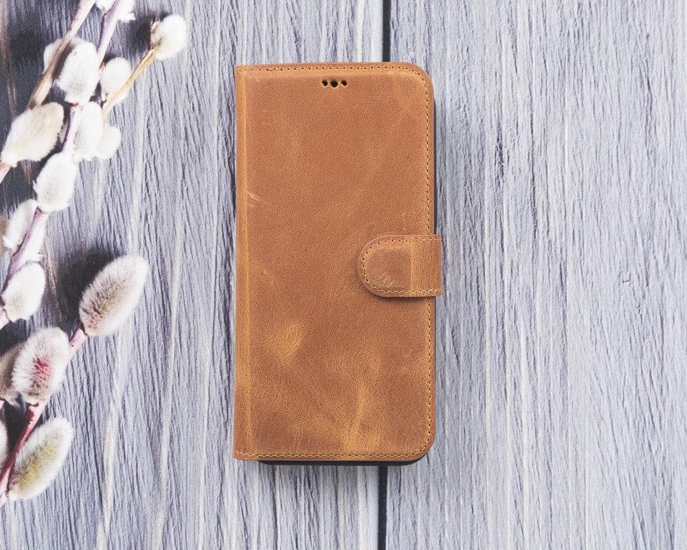 Magic iPhone 12 Mini Çıkarılabilir Hakiki Deri Cüzdan Kılıf