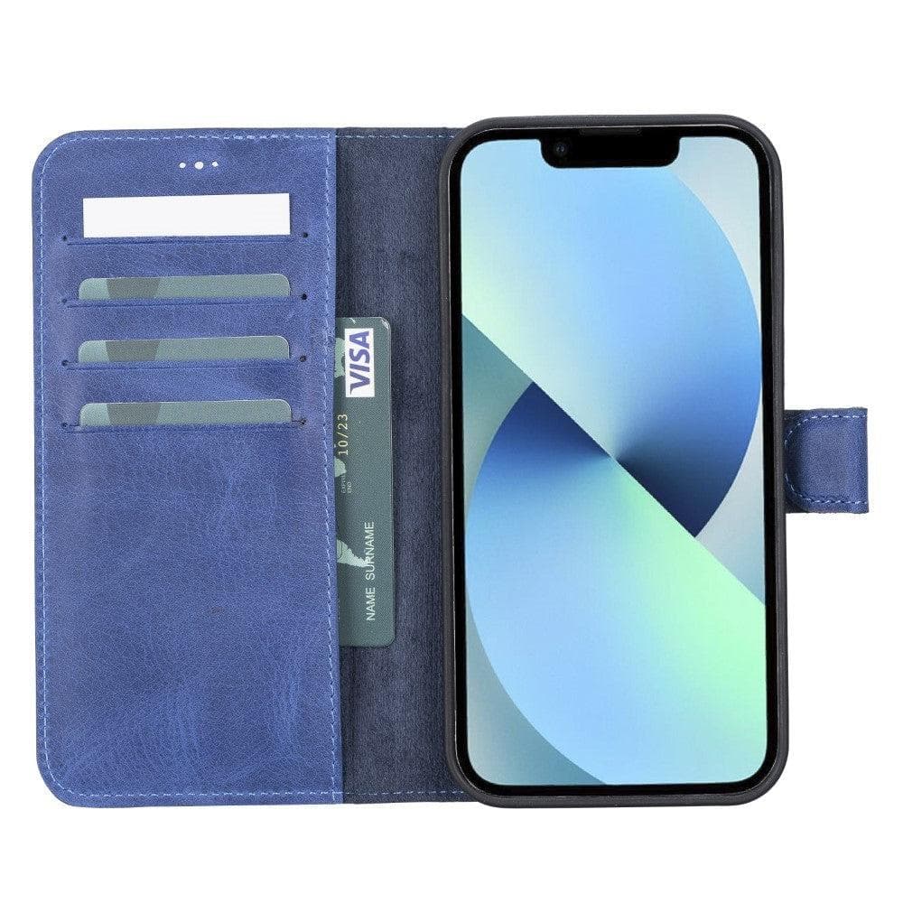 Magic iPhone 12 / 12 Pro Detachable Genuine Leather Wallet Case