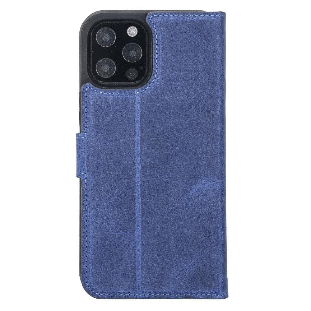 Magic iPhone 12 Pro Max Çıkarılabilir Hakiki Deri Cüzdan Kılıf