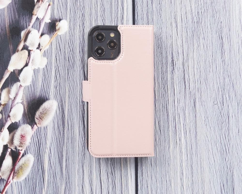 Magic iPhone 12 Mini Çıkarılabilir Hakiki Deri Cüzdan Kılıf