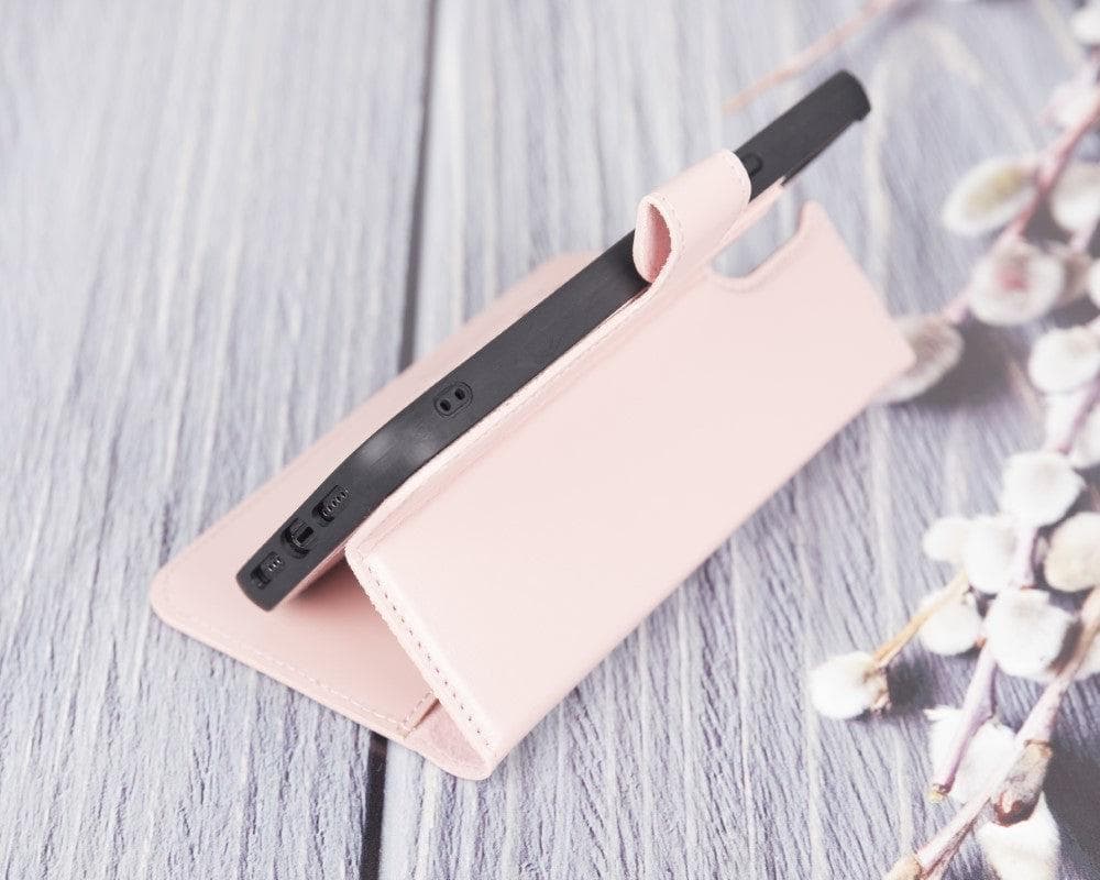 Magic iPhone 12 Pro Max Çıkarılabilir Hakiki Deri Cüzdan Kılıf
