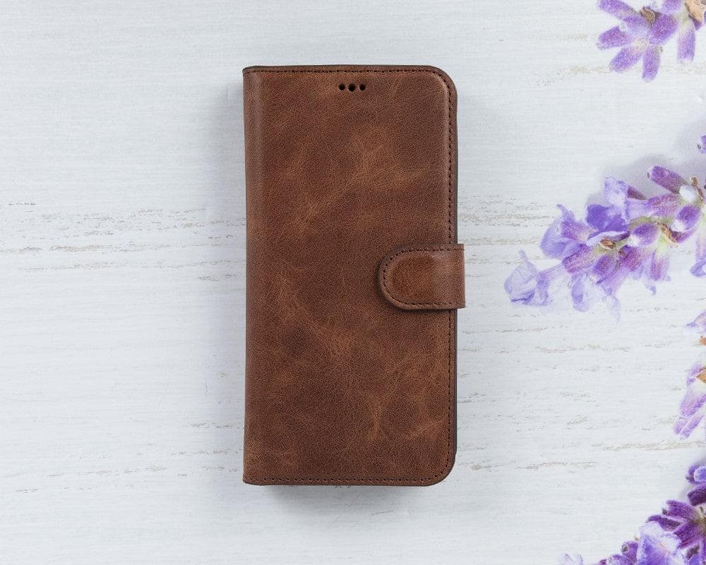 Magic iPhone 12 / 12 Pro Detachable Genuine Leather Wallet Case