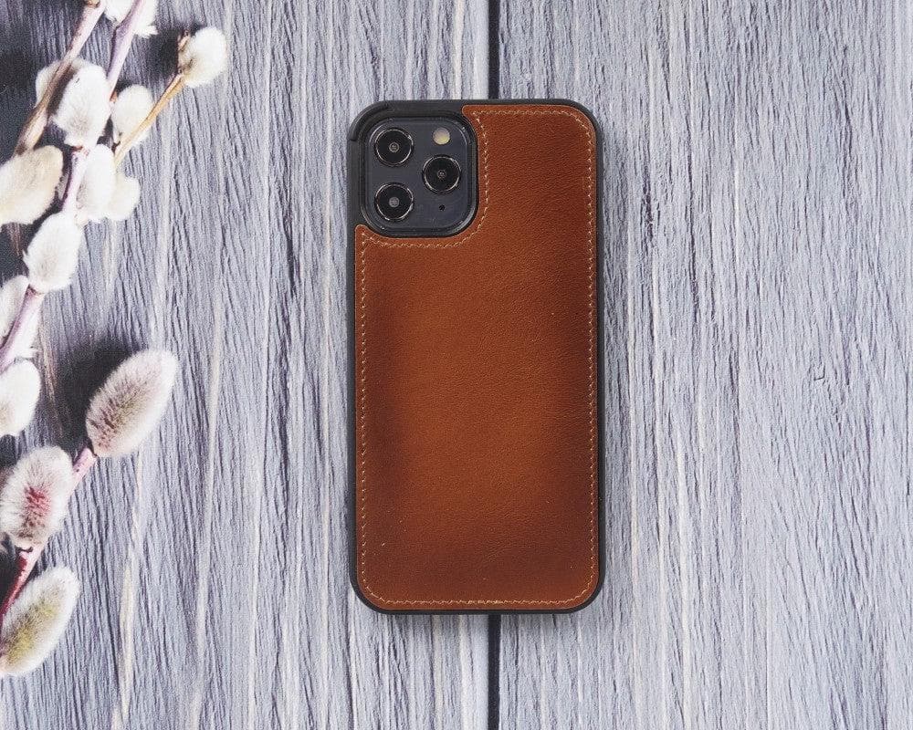 Magic iPhone 12 / 12 Pro Detachable Genuine Leather Wallet Case