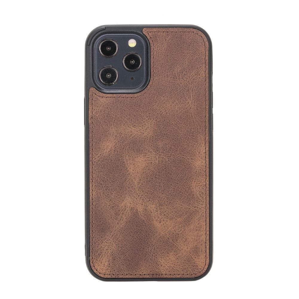 Magic iPhone 12 / 12 Pro Detachable Genuine Leather Wallet Case