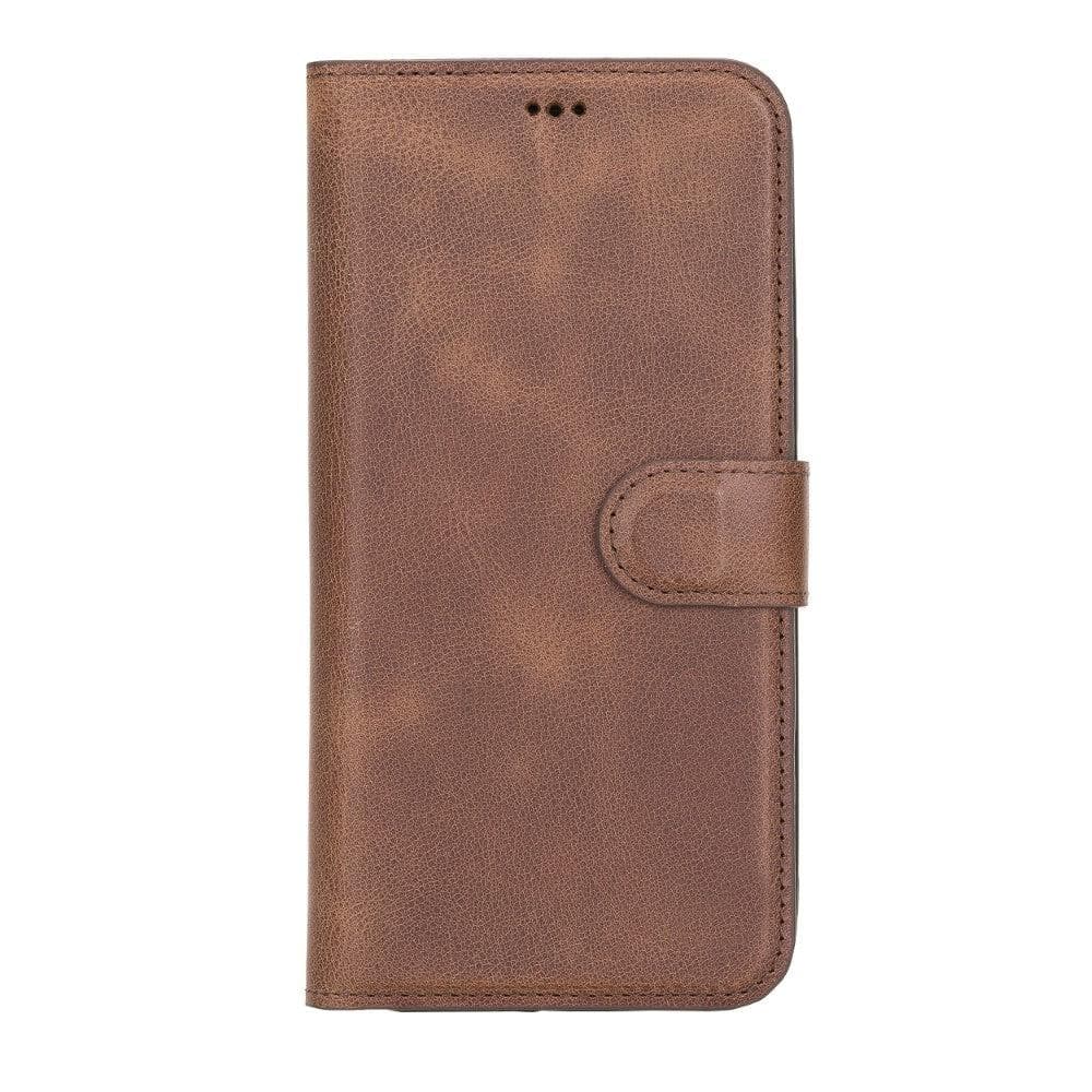 Magic iPhone 12 / 12 Pro Detachable Genuine Leather Wallet Case