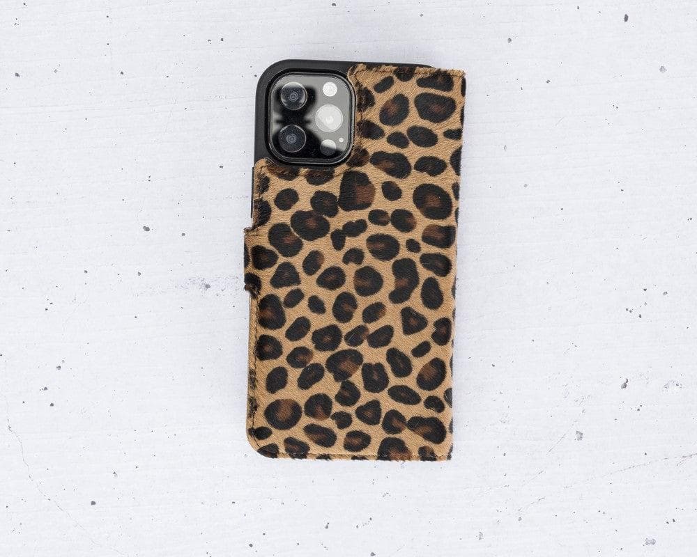 Magic iPhone 12 Pro Max Çıkarılabilir Hakiki Deri Cüzdan Kılıf