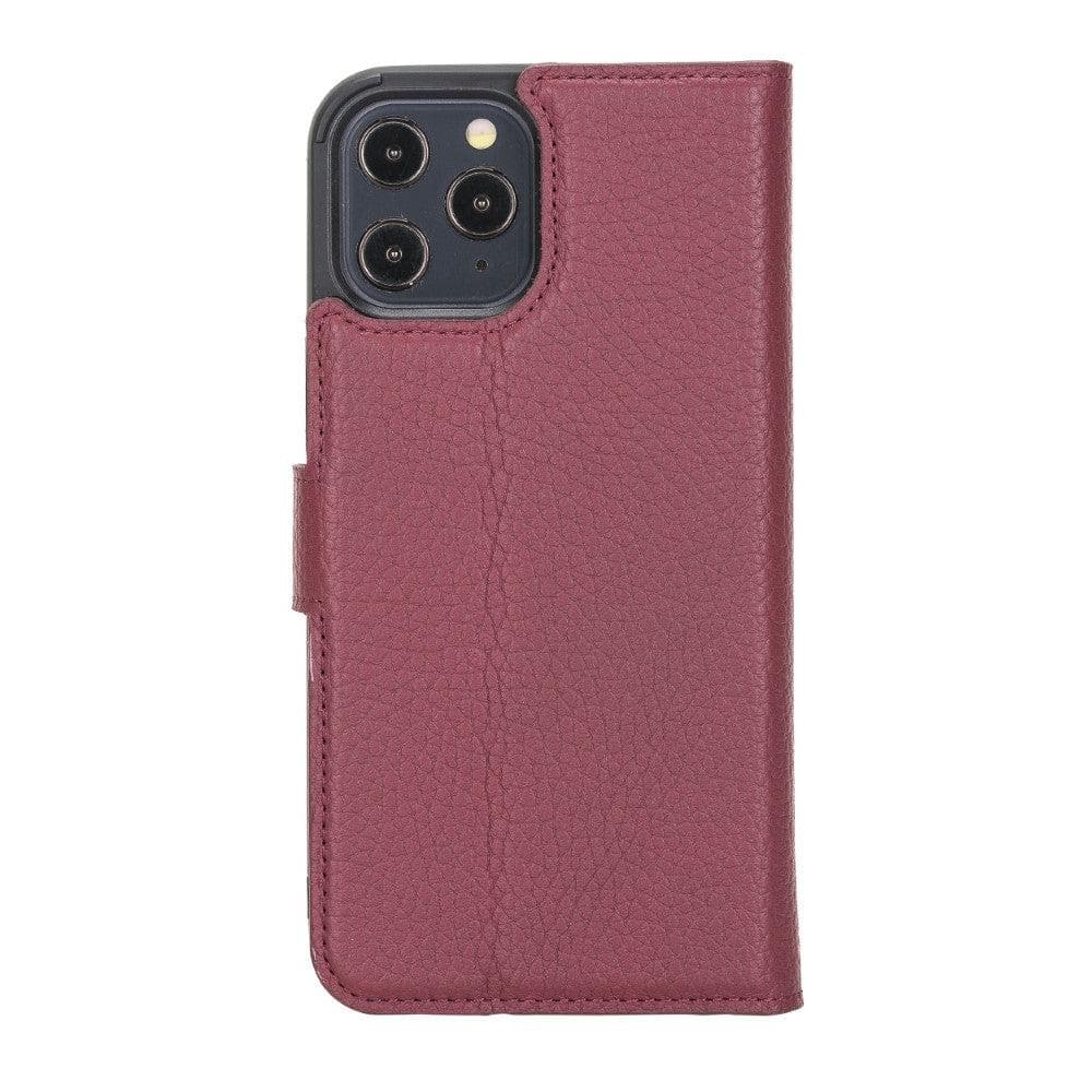 Magic iPhone 12 / 12 Pro Detachable Genuine Leather Wallet Case