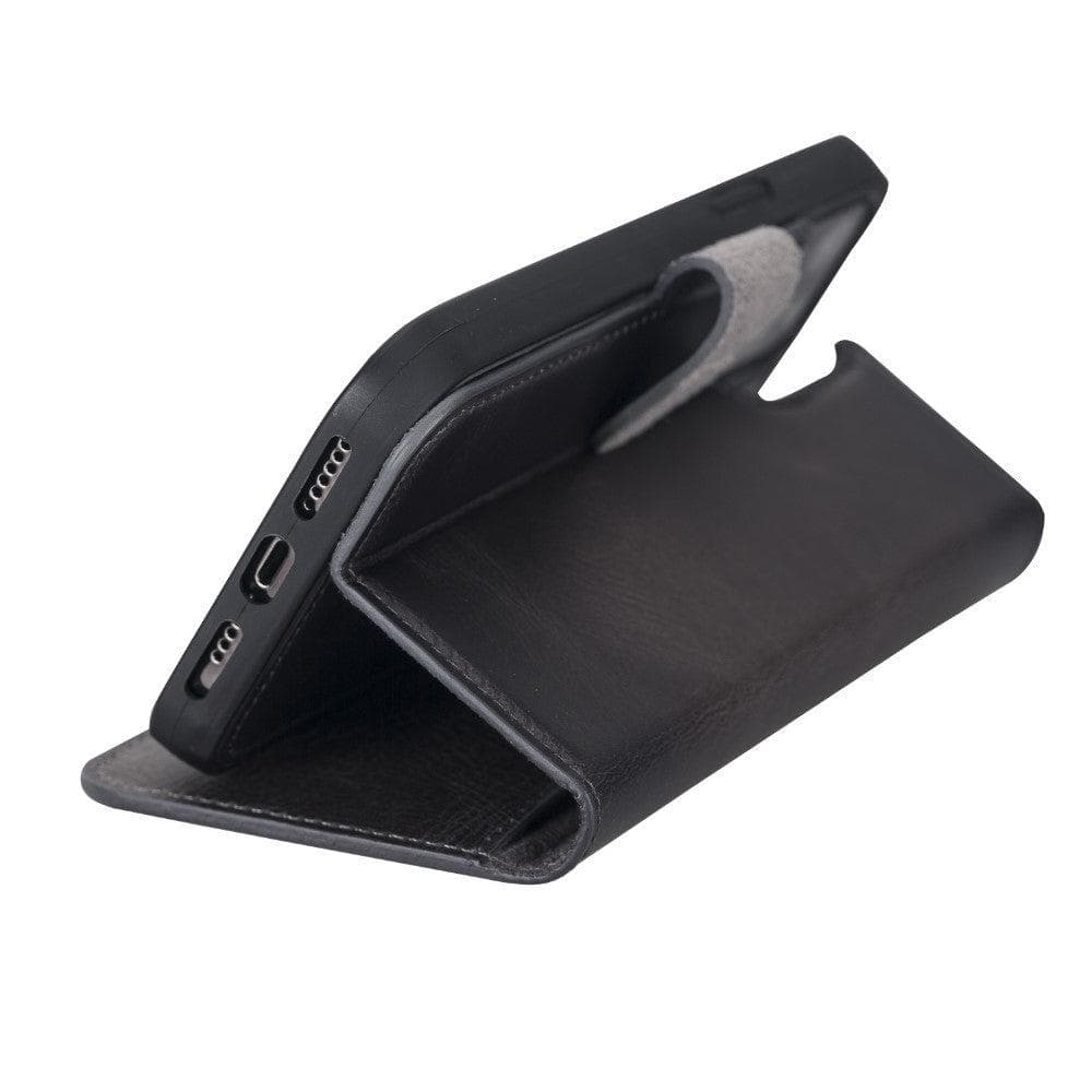 Magic iPhone 12 / 12 Pro Detachable Genuine Leather Wallet Case