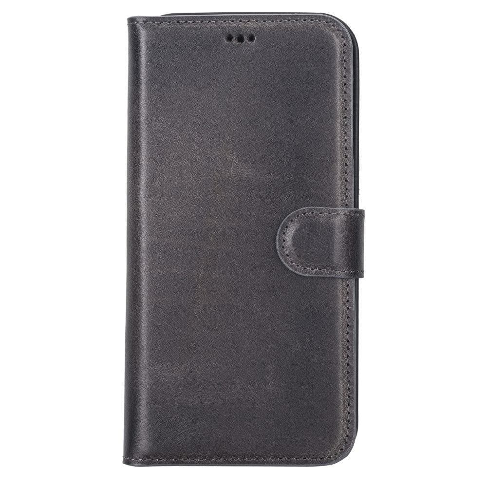Magic iPhone 12 / 12 Pro Detachable Genuine Leather Wallet Case