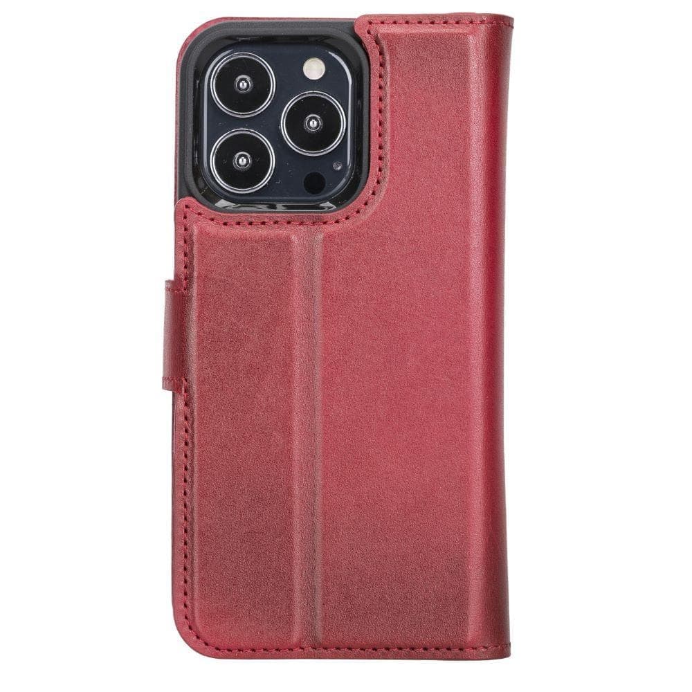 Magic iPhone 13 Pro Genuine Leather Detachable Wallet Case
