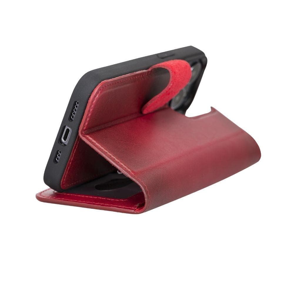 Magic iPhone 13 Pro Genuine Leather Detachable Wallet Case