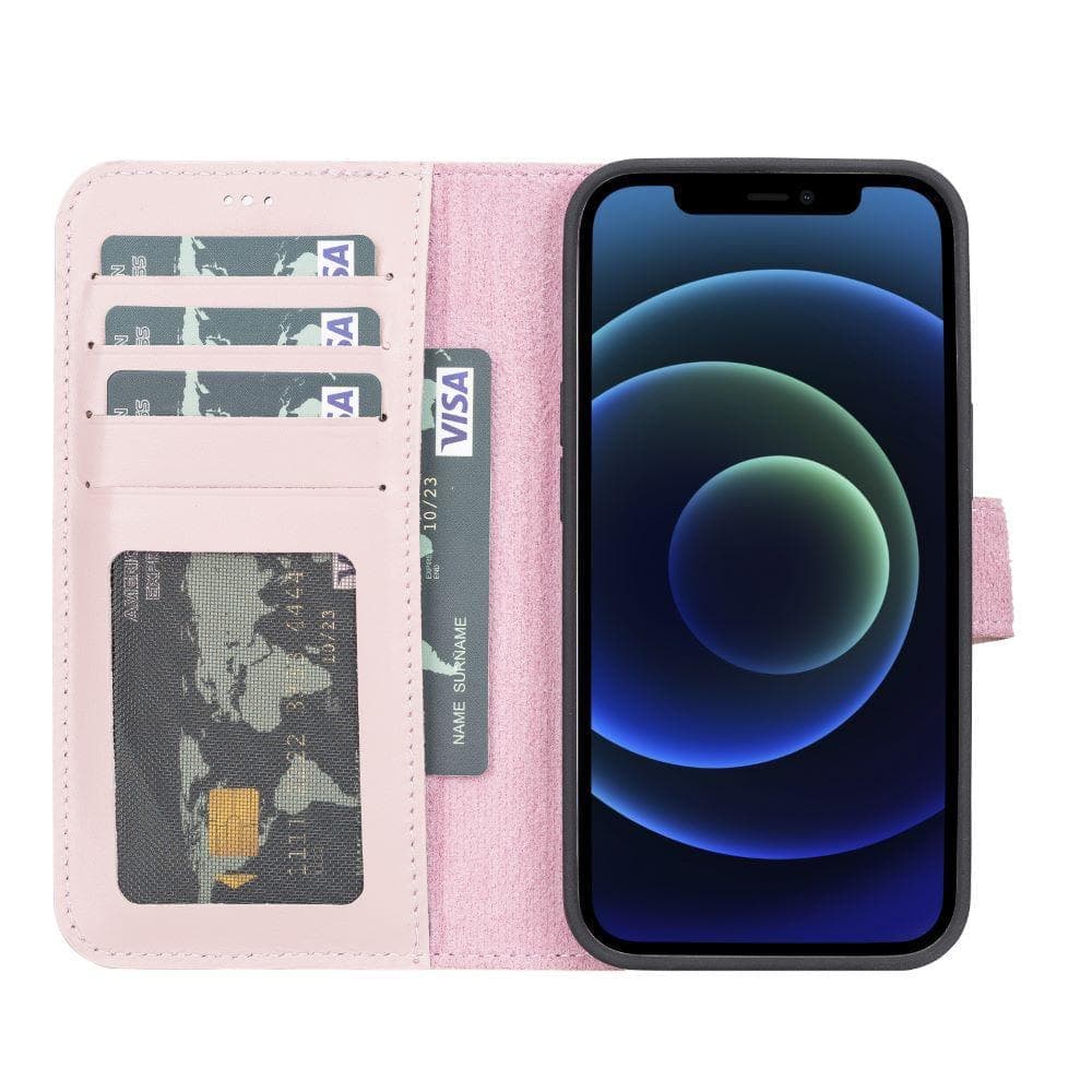 Magic iPhone 13 Pro Genuine Leather Detachable Wallet Case