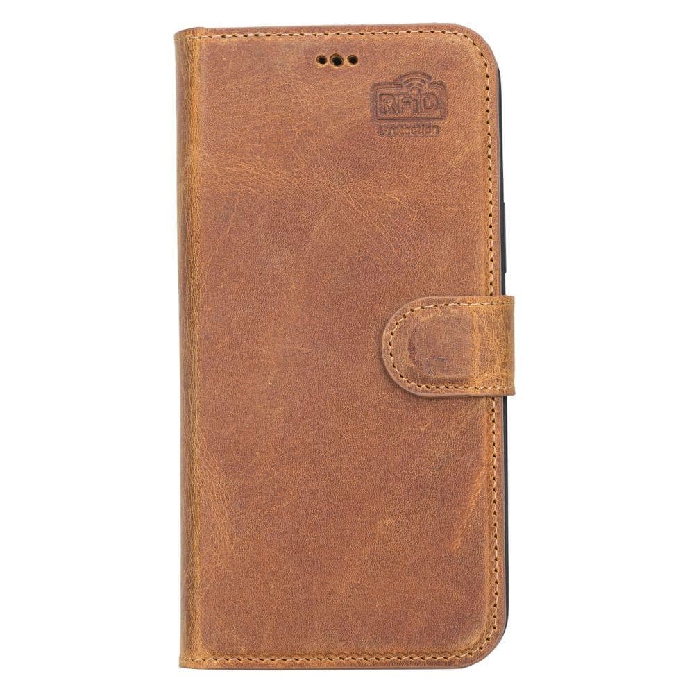 Magic iPhone 13 Pro Genuine Leather Detachable Wallet Case