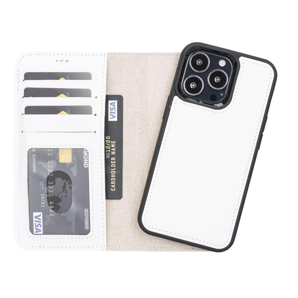 Magic iPhone 13 Genuine Leather Detachable Wallet Case