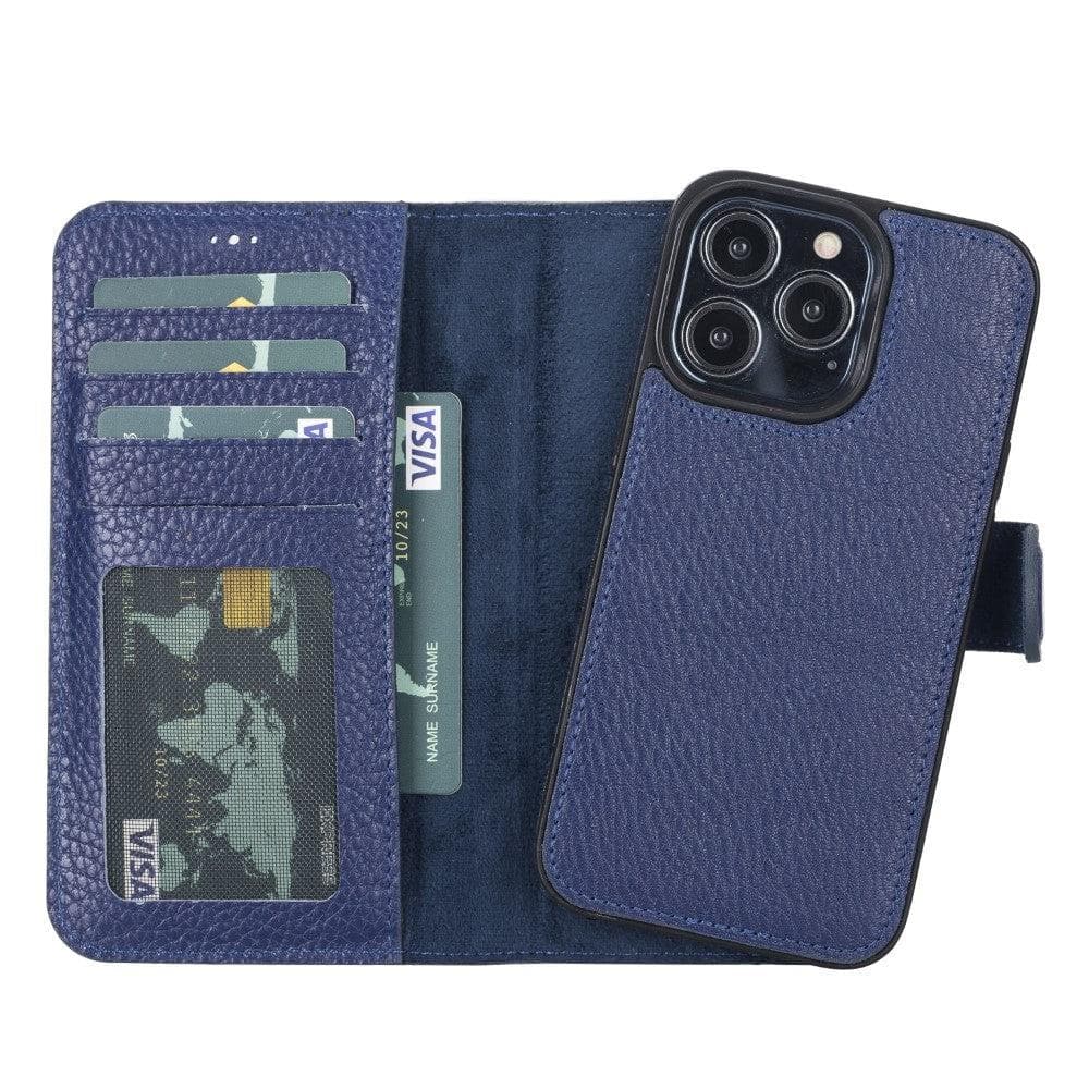 Magic iPhone 13 Pro Genuine Leather Detachable Wallet Case