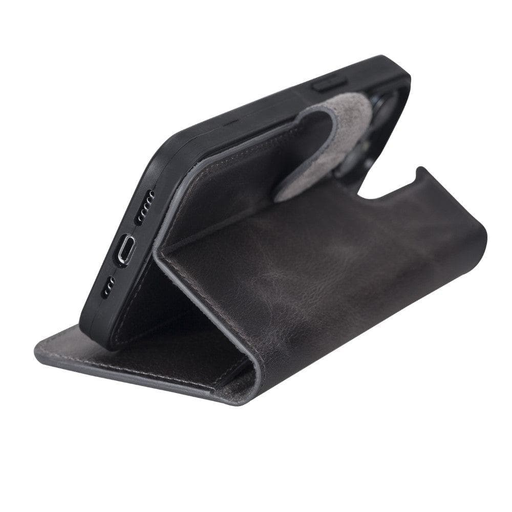 Magic iPhone 13 Pro Genuine Leather Detachable Wallet Case