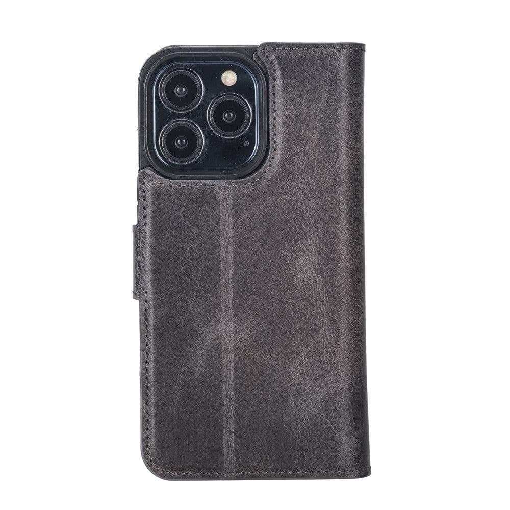 Magic iPhone 13 Pro Genuine Leather Detachable Wallet Case