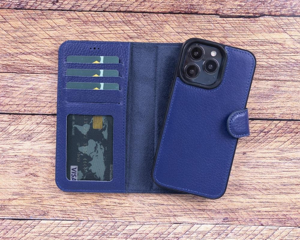 Magic iPhone 13 Pro Genuine Leather Detachable Wallet Case