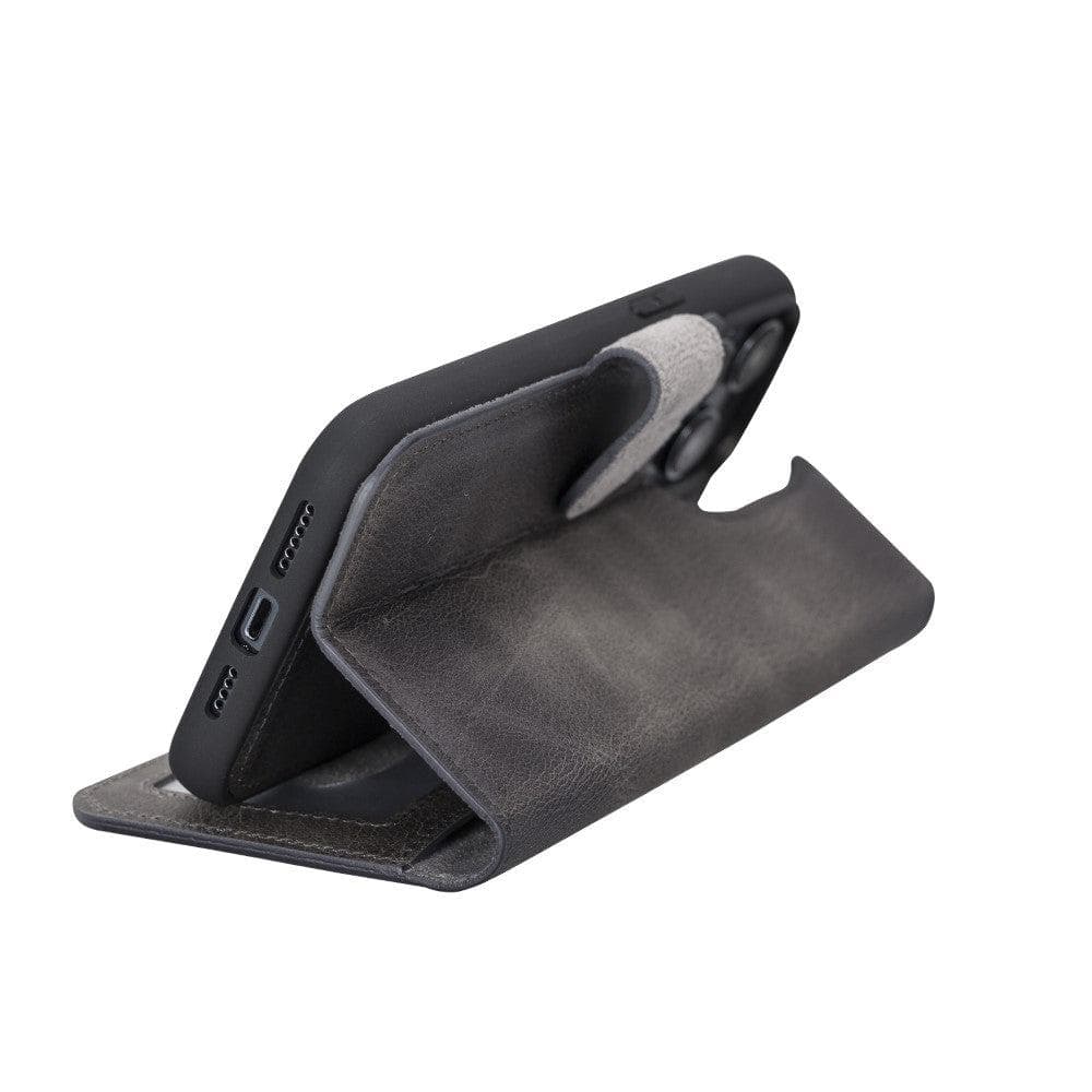 Magic iPhone 14 Genuine Leather Detachable Wallet Case